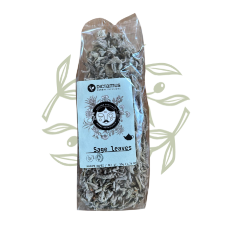 Критський шавлій (Salvia fruticosa) | DICTAMUS 50 г - CRETAMART | Грецька оливкова крамниця