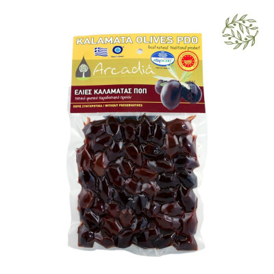 Грецькі оливки Каламата P.D.O. – цілі з кісточкою 200 g | CRETAmart