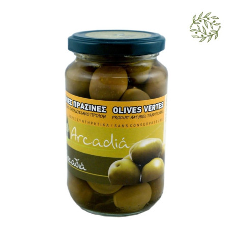 Green Greek Olives – Whole with Pit 210 g | CRETAmart