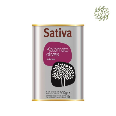 Greek Kalamata Olives SATIVA – Whole with Pits 500 g | CRETAmart