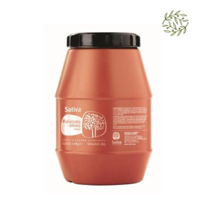 Greckie oliwki Kalamata SATIVA – całe z pestkami 2 kg | CRETAmart
