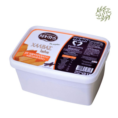CRETAN HALVA Miód karobowy 450 g – Ręcznie robiona kreteńska chałwa z kreteńskim miodem karobowym