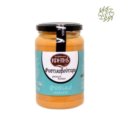 Krétské Přírodní Arašídové Máslo bez soli 350 g – 100% pražené arašídy | CRETAN HALVA