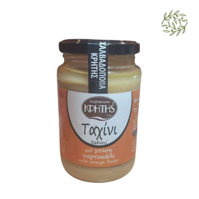 Критське Тахіні з апельсиновим смаком 350 г – свіжа кунжутна паста | CRETAN HALVA