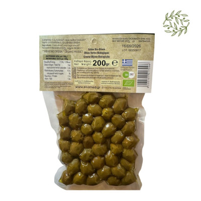 BIO grécke zelené olivy 200 g | celé s kôstkou – Arcadia