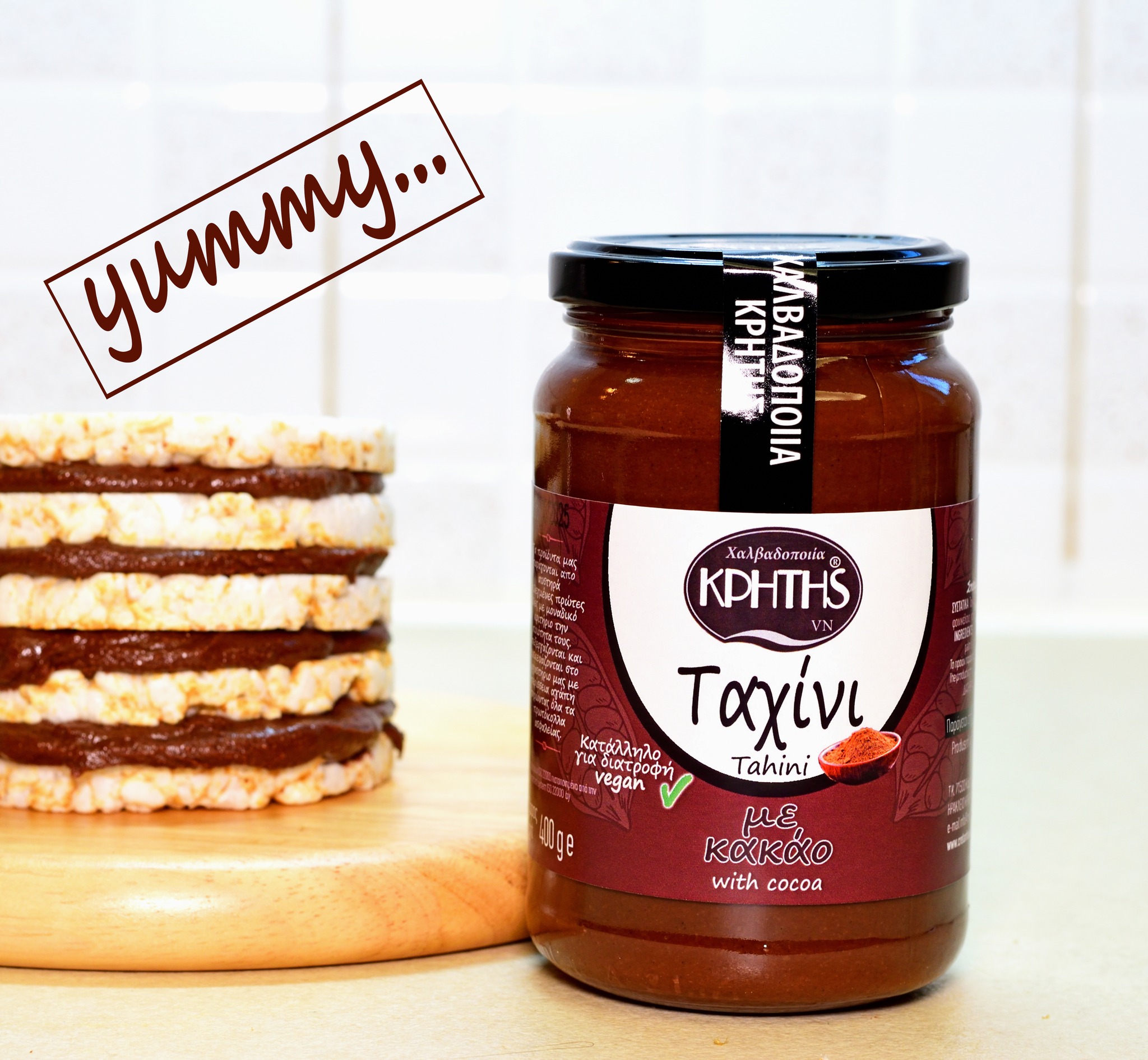 Krétské Tahini s kakaem 400 g | CRETAmart