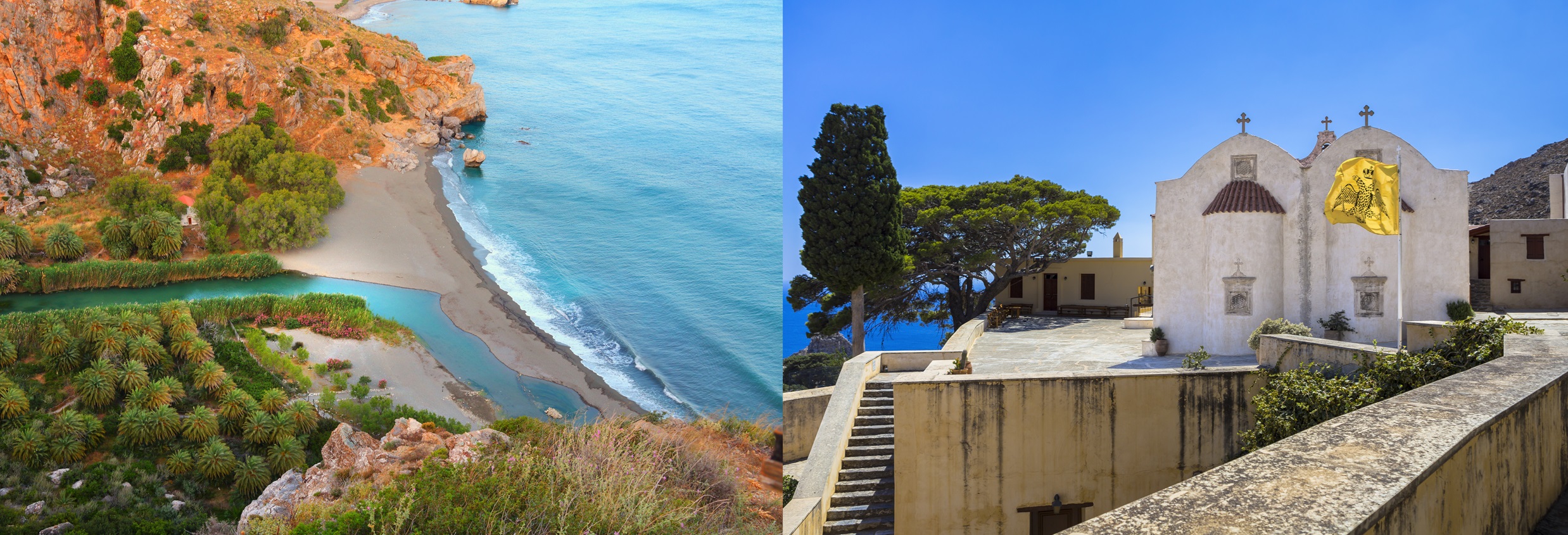 Wycieczka na południe Krety - Kourtaliotiko, Preveli, Plakias